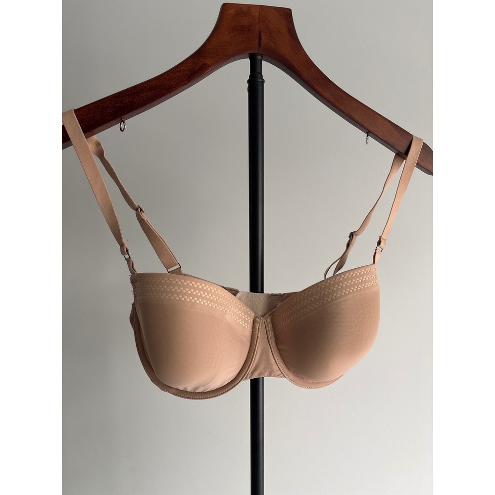 DKNY Bra Womens 34DD Tan Underwire Seamless T-Shirt Modern DK2015 Neutral Nude